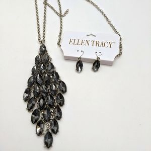 Ellen Tracy Two-piece Silver-tone Jewelry Set